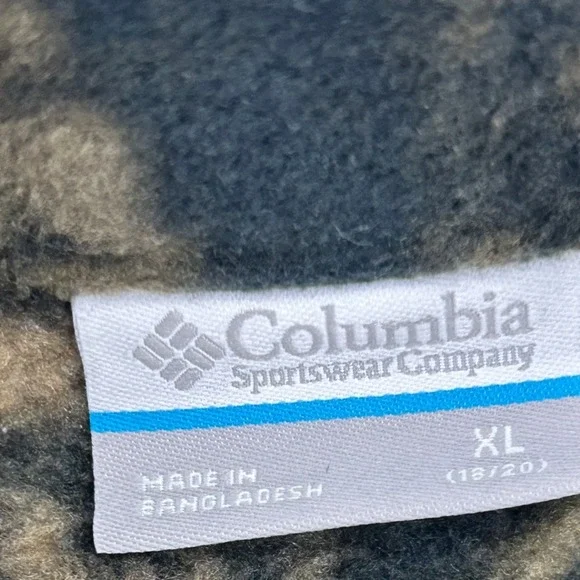 Columbia Camouflage Fleece Jacket XL Full Zip Hunting Outdoor Warm Active - Picture 9 of 9